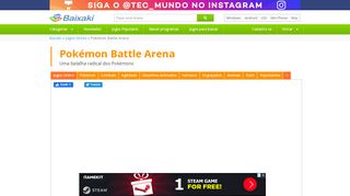 
                            6. Pokémon Battle Arena - Jogos no Baixaki