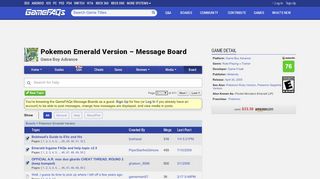 
                            11. Pokemon Emerald Version Message Board for Game Boy Advance ...