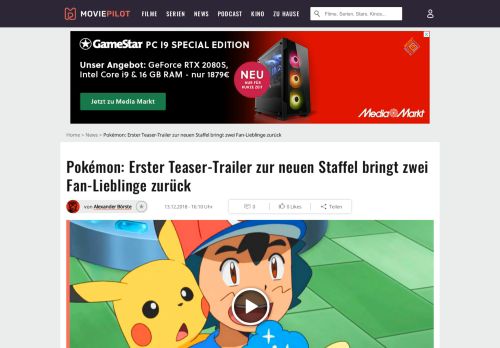 
                            12. Pokémon: Erster Teaser-Trailer zur neuen Staffel bringt zwei Fan ...