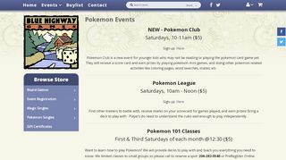 
                            13. Pokemon Events - Blue Highway Games