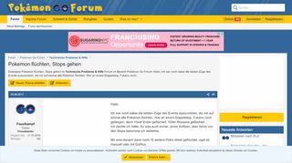 
                            3. Pokemon flüchten, Stops gehen - Pokémon Go Forum