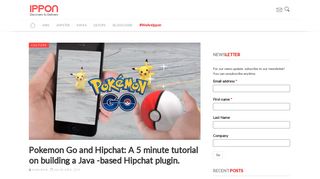 
                            11. Pokemon Go and Hipchat: A 5 minute tutorial on building a Java - Ippon