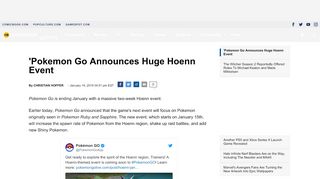 
                            12. 'Pokemon Go Announces Huge Hoenn Event - ComicBook.com