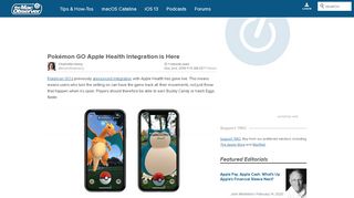 
                            13. Pokémon GO Apple Health Integration is Here - The Mac Observer