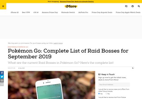 
                            6. Pokémon Go: Complete List of Raid Bosses for February 2019 | iMore