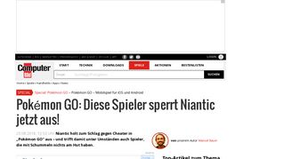 
                            6. Pokémon GO: Diese Spieler sperrt Niantic jetzt aus! - Computer Bild