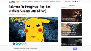 
                            13. Pokemon GO: Every Issue, Bug, And Problem (Summer 2018 Edition ...