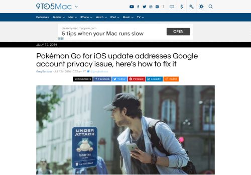 
                            8. Pokémon Go for iOS update addresses Google account privacy issue ...