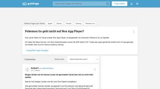 
                            6. Pokemon Go geht nicht auf Nox App Player? (Freizeit, Spiele, Games ...