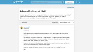 
                            7. Pokemon GO geht nur mit WLAN? - Gutefrage