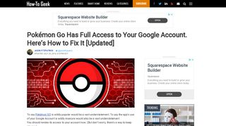 
                            12. Pokémon Go Has Full Access to Your Google Account. Here's How to ...