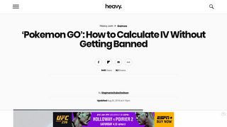 
                            11. 'Pokemon GO': How to Calculate IV Without Getting Banned | Heavy.com