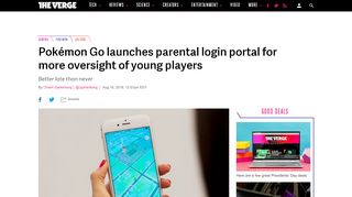 
                            5. Pokémon Go launches parental login portal for more oversight of ...