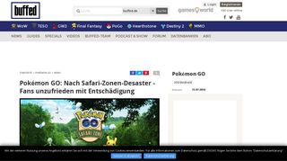 
                            11. Pokémon GO: Nach Safari-Zonen-Desaster - Fans unzufrieden mit ...