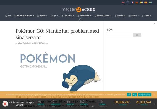 
                            11. Pokémon GO: Niantic har problem med sina servrar | Macken X 3.0