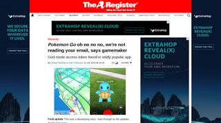 
                            11. Pokemon Go oh no no no, we're not reading your email, says ...