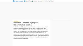 
                            9. Pokémon GO ohne Highspeed-Datenvolumen spielen