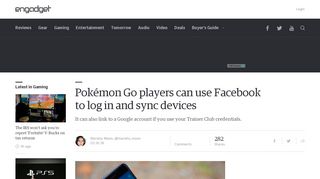
                            9. Pokémon Go players can use Facebook to log in and sync devices