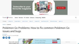 
                            12. Pokémon Go Problems: How to fix common Pokémon Go issues and ...