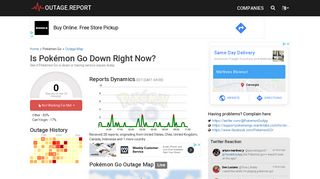 
                            11. Pokémon Go Servers Down? Service Status, Outage Map, Problems ...