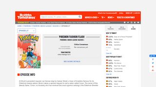
                            11. Pokémon: Indigo League - Season 1, Episode 27 - Rotten Tomatoes
