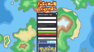 
                            1. Pokemon Legends - Login Page