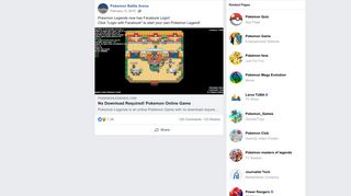 
                            3. Pokemon Legends now has Facebook Login!... - Pokemon Battle ...