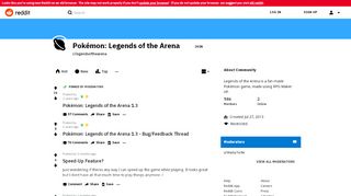
                            10. Pokémon: Legends of the Arena - Reddit
