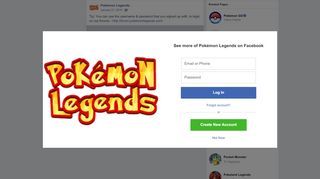 
                            3. Pokémon Legends - Tip: You can use the username & password ...