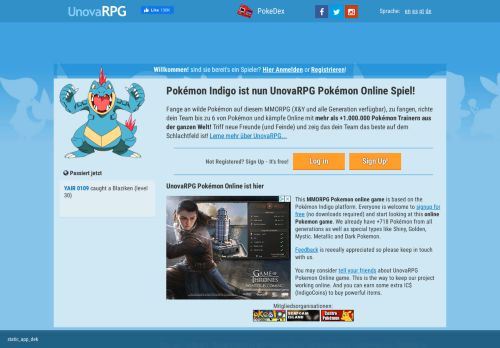 
                            2. Pokémon Online Spiel - UnovaRPG (Pokémon Indigo)