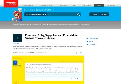 
                            9. Pokemon Ruby, Sapphire, and Emerald for Virtual Console release ...