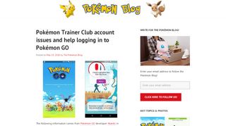 
                            9. Pokémon Trainer Club account issues and help logging in to ...