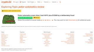 
                            12. poker automatics review topic at Crypto.BI KB