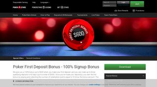 
                            1. Poker Bonus Codes - 100% First Deposit Bonus - PokerStars