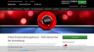 
                            3. Poker-Bonuscodes - 100% Ersteinzahlungsbonus - PokerStars