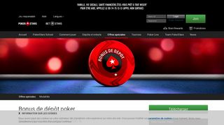 
                            2. Poker en ligne - Codes bonus - Bonus de premier dépôt - PokerStars