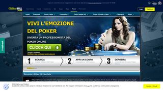 
                            7. Poker Online William Hill – Gioca a Poker e ricevi fanatstici Bonus