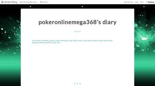 
                            12. Poker99 | Poker99 Online | Megapoker99 - pokeronlinemega368's diary