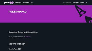 
                            5. PokerGO - FAQ