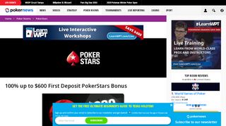 
                            8. PokerStars $600 First Deposit Bonus | PokerNews