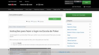 
                            5. Pokerstars | Instruções para fazer o login na Escola de Poker