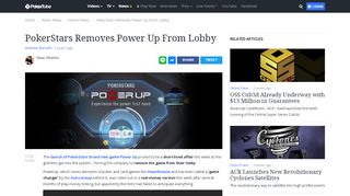 
                            12. PokerStars Removes Power Up From Lobby - PokerTube