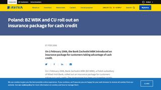 
                            13. Poland: BZ WBK and CU roll out an insurance package for cash ...