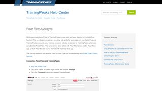 
                            11. Polar Flow Autosync – TrainingPeaks Help Center