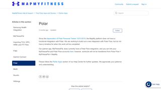 
                            12. Polar Personal Trainer – MapMyFitness Help & Support