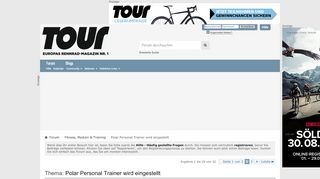 
                            7. Polar Personal Trainer wird eingestellt - Tour Magazin Forum