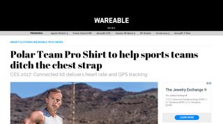 
                            12. Polar Team Pro Shirt to help sports teams ditch the chest strap