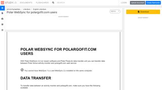 
                            12. Polar WebSync for polargofit.com users - studylib.net