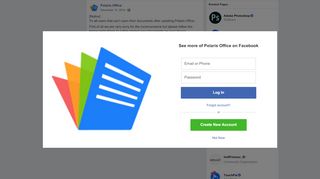 
                            7. Polaris Office - [Notice] To all users that can't open... | Facebook