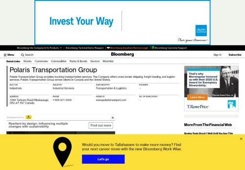 
                            12. Polaris Transportation Group: Company Profile - Bloomberg